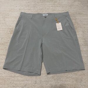 Peter Millar Crown Sport Shackleford Hybrid Golf Shorts British Grey Size 36 NWT